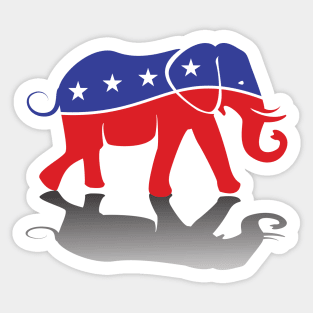 Republican Elephant American Flag Sticker